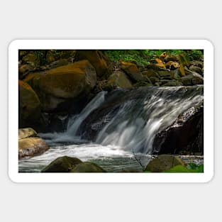 A Waterfall in the Mountains Sticker